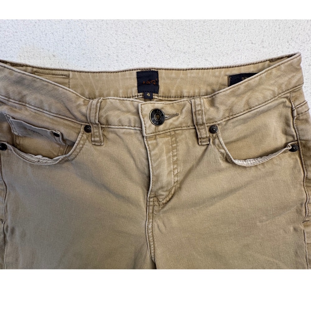 Jag Jeans Straight Leg Pants Womens 4 Tan‎ Khaki Cotton Blend JW770 - Picture 2 of 11